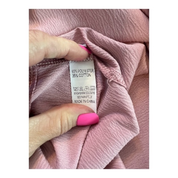 β¨ EUC Dusty Rose Casual Wide Leg Overalls Jumpsuit | Size XL - Picture 10 of 11